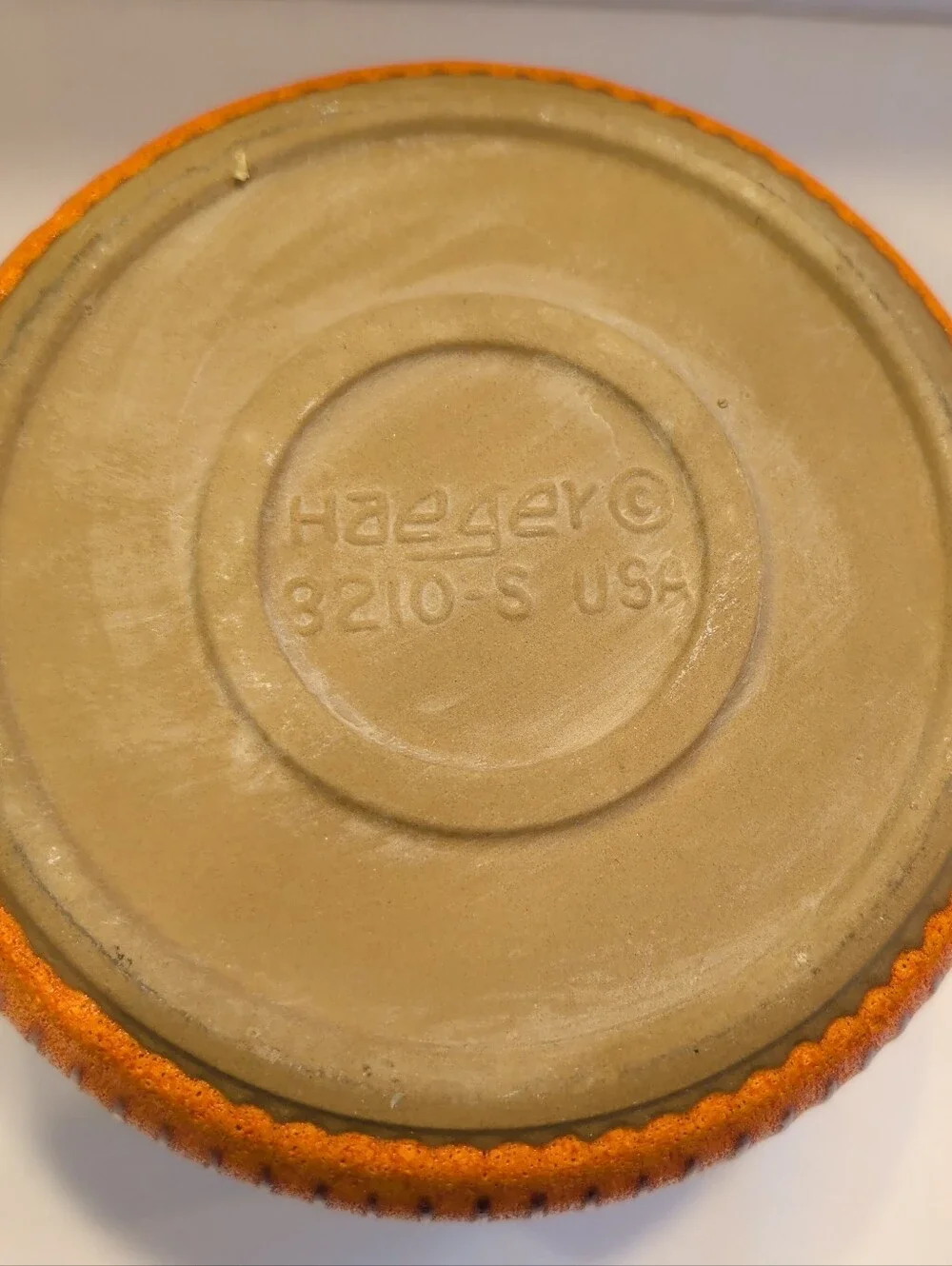 Stoneware Casserole Haeger 3210-S Lidded Ribbed Crock 1970s Vintage 8